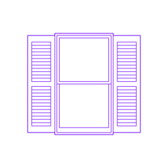 Buildings Window Shutters Sketch Style Svg Vector, Free Vectors File